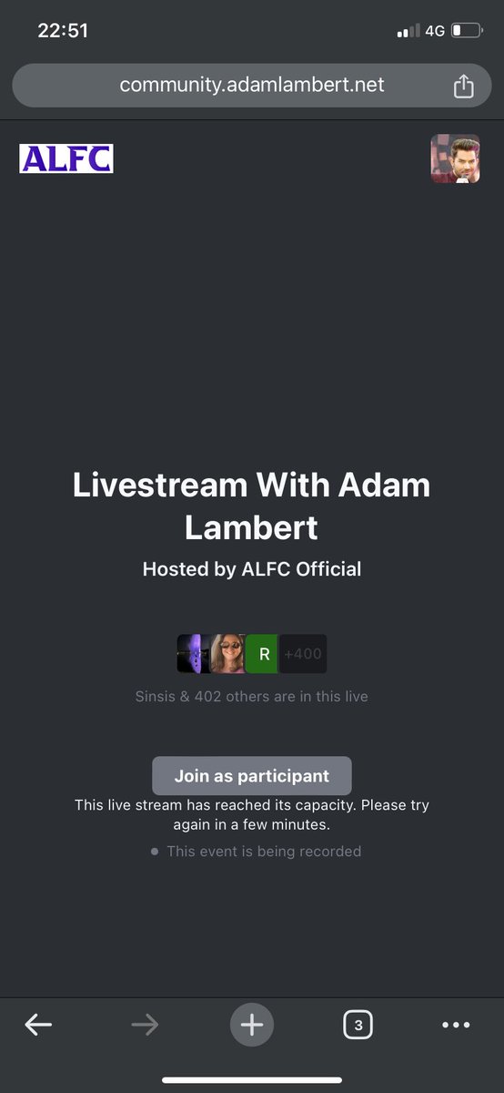 brassoqueen's tweet photo. @glambertesque Same happened to me - it kept freezing so I refreshed and was promptly out! It was only showing 403 users so hardly a huge amount https://t.co/H4ar56smKI