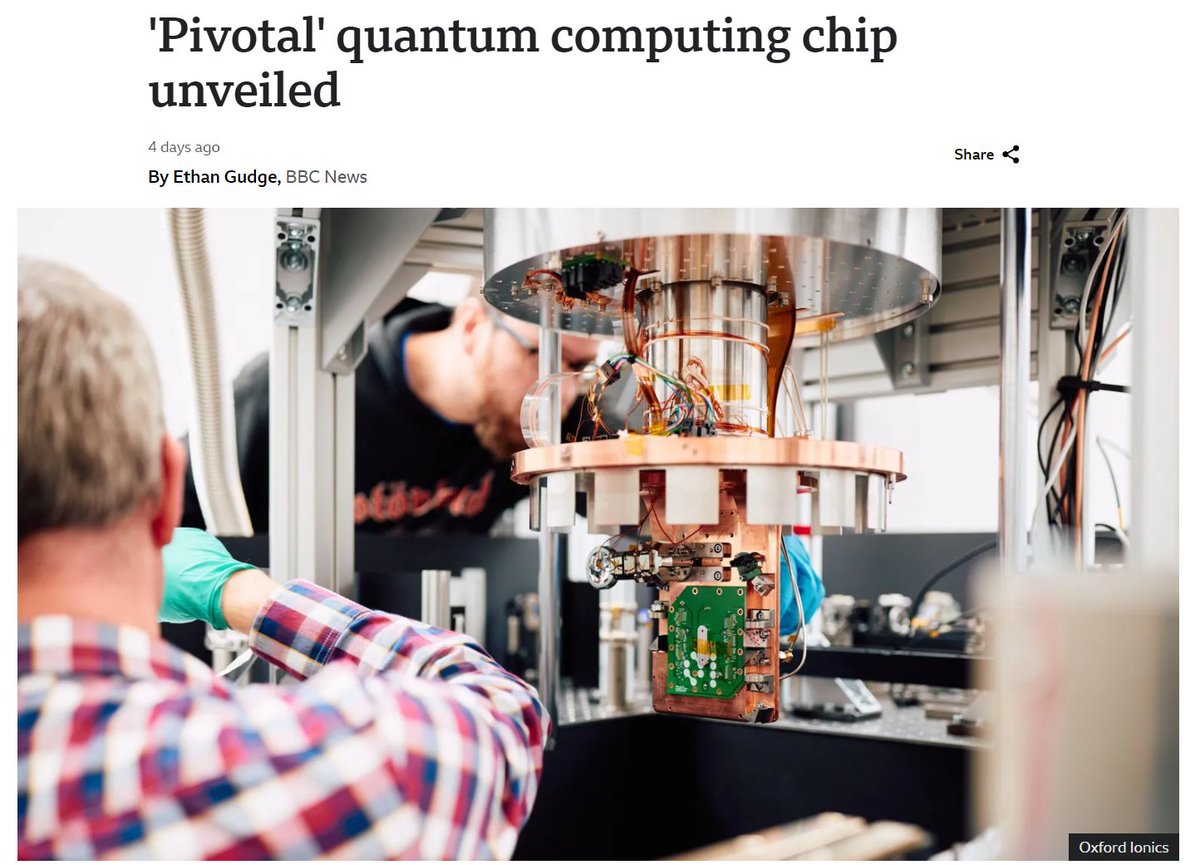 QuantumDAO_io's tweet photo. Quantum is rapidly approaching.

According to the BBC, "Oxford Ionics has said its chip can be mass-produced and means the world's first useful quantum computer could be built in three years' time."

#WenNotIF https://t.co/qUoQxFYRRr