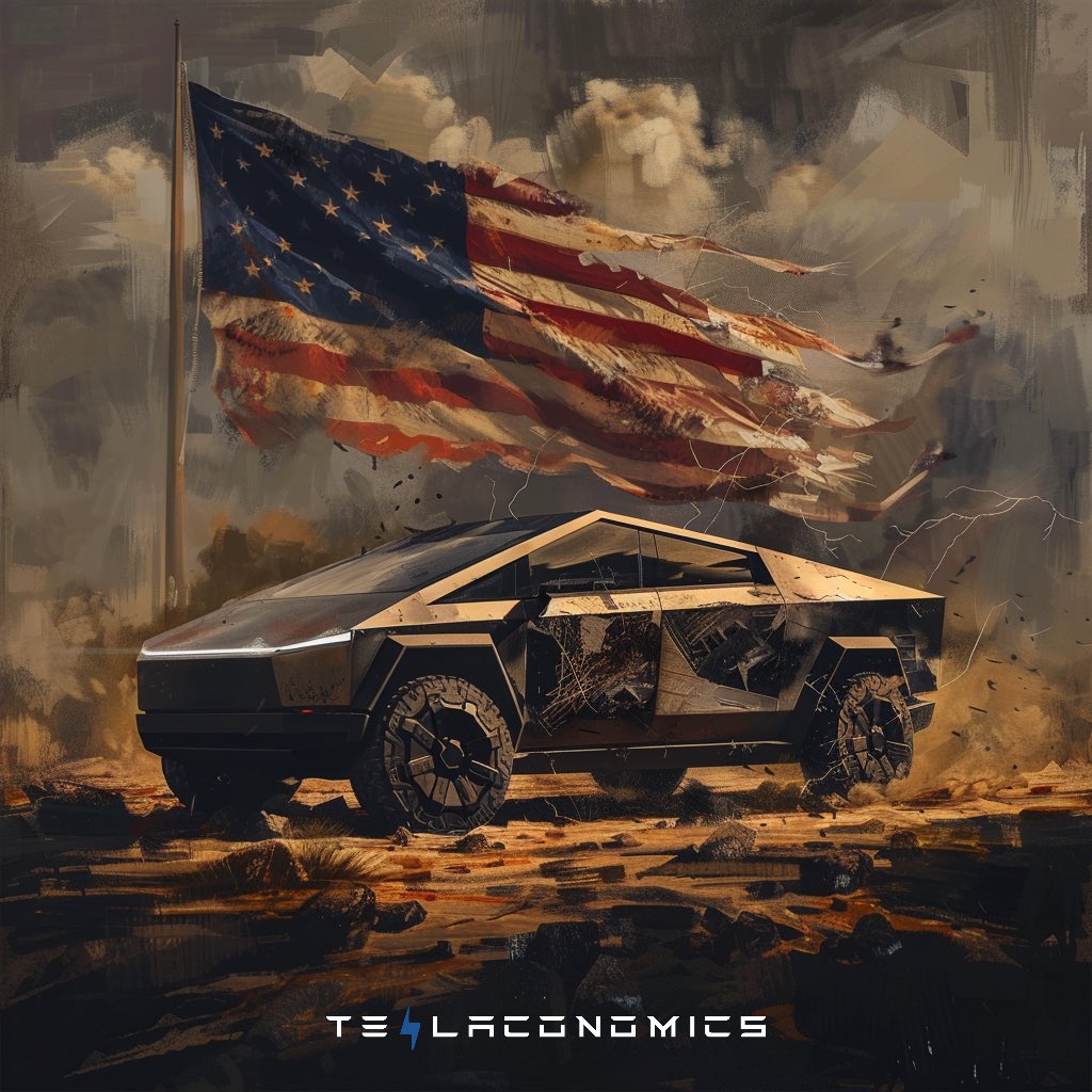 Teslaconomics's tweet photo. The Tesla Cybertruck is the most American made pickup truck 🇺🇸 https://t.co/88gOqyDpat