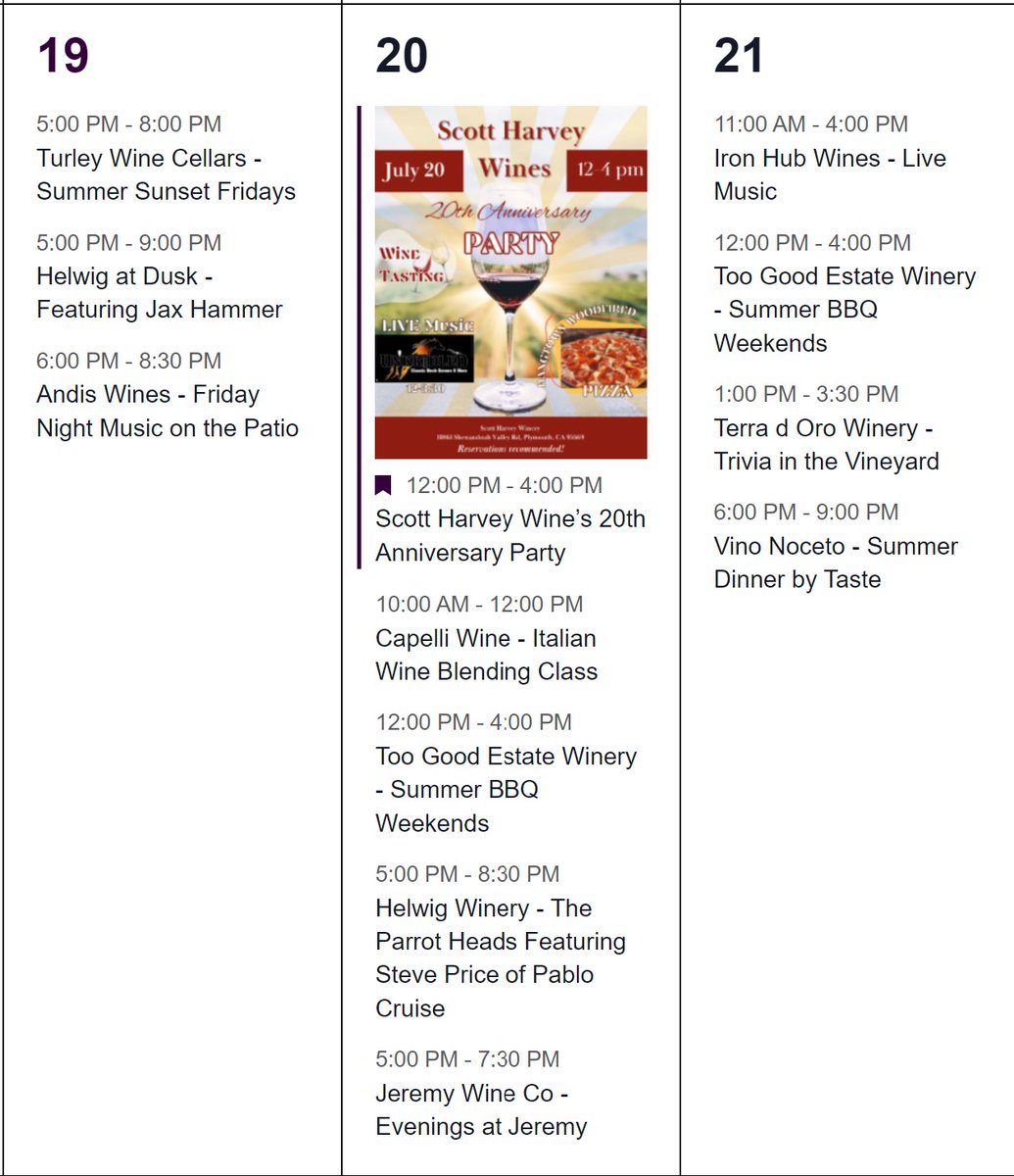 Look at that weekend lineup! Lots of fun events in the Sierra Foothills this weekend, just 2 1/2 hours from the Bay area. casualwining.com/events/month/
#casualwining #foothillwinecountry #amadorwine #lodiwine #eldoradowines #CalaverasWine #fun