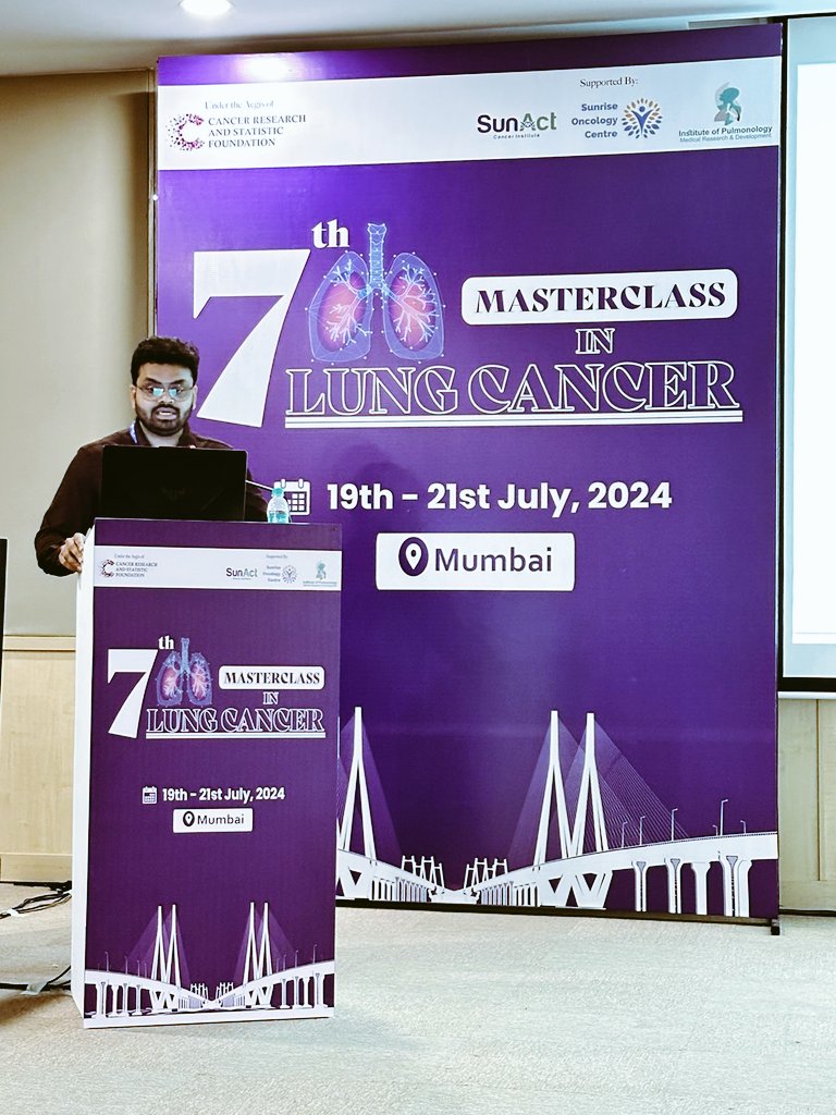 singh_gunjesh's tweet image. Invited as National Faculty @ 7th Lung Cancer Masterclass in Mumbai.

Topic of discussion - Adjuvant targeted therapy in ALK+ Lung cancer