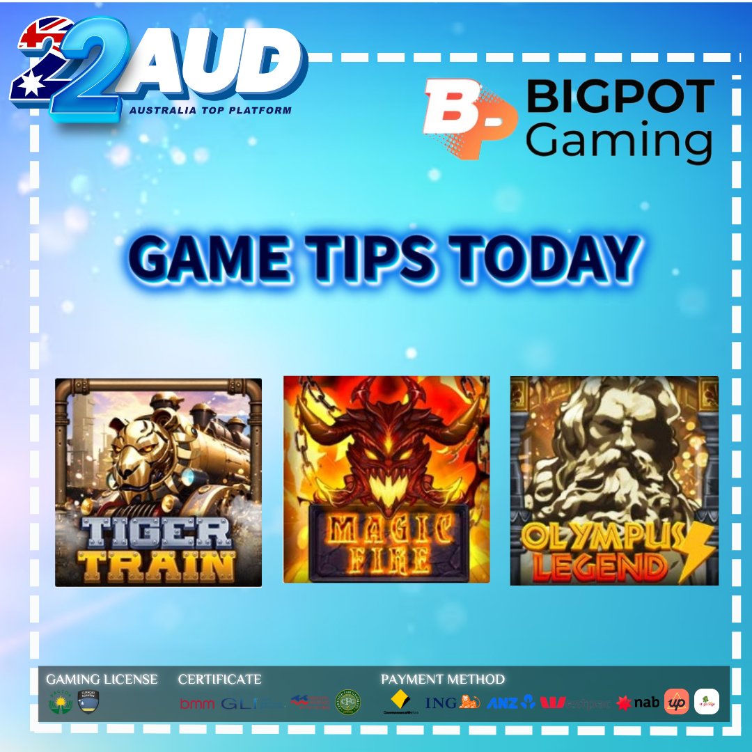 22aud_online's tweet photo. 🚩🚩🚩🚩🚩

 🚨HOT GAME TIPS 🚨

💸 WINNING &amp; JACKPOT RATE 💸

🗝PLATFORM: BigPot 🗝

👑- TIGER TRAIN             (84.97%)
👑- MAGIC FIRE               (89.08%)
👑- OLYMPUS LEGEND (83.21%)

🔗🔗🔗🔗🌟 https://t.co/DxPZ2BuCca
🍏📱: https://t.co/1ZMlsAoM9t https://t.co/daW9U1Fnyi