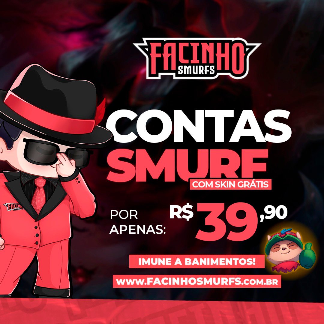 Eaí Little Easy's!

Quer adquirir uma conta smurf 100% SEGURA e com SKIN GRÁTIS?

É só na Facinho! A unica loja com contas 100% seguras e garantia vitalícia!

Use o cupom JUL10 e garanta 10% de desconto em todo o site!

LINK NA BIO!