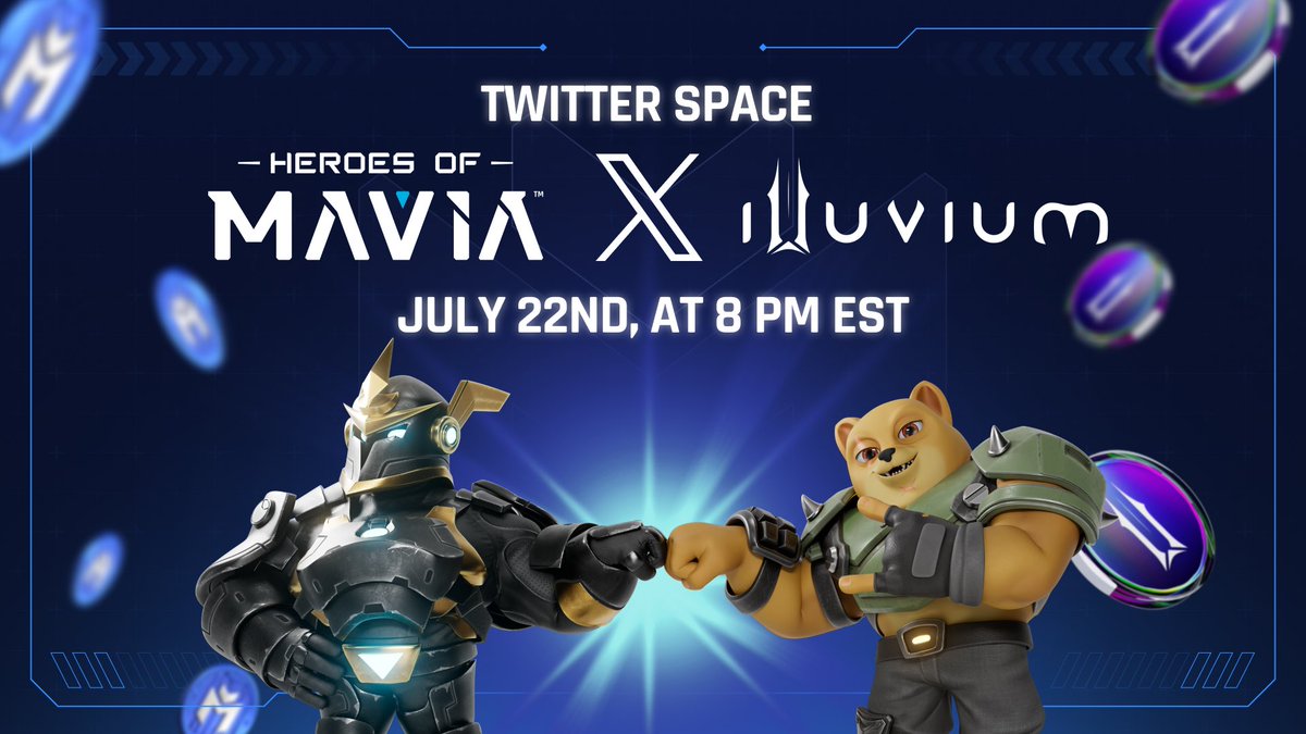 Mark your calendars!

We’re teaming up with <a href="/illuviumio/">Illuvium</a> to bring you an exciting space to discuss pushing GameFi to new heights.

Moderated by <a href="/hustlepedia/"></a>.

Join us on July 22nd at 8PM EST.
