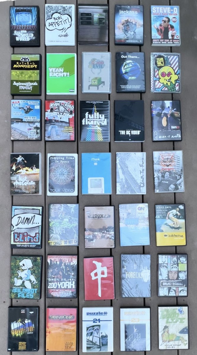 RonsonLambert's tweet photo. I have some VHS &amp; DVDs videos up for sale! $20 a video.. Buyer covers shipping (Cost to be determined ) #skateboardingvideos #skatevids https://t.co/mK8sDk4aIn