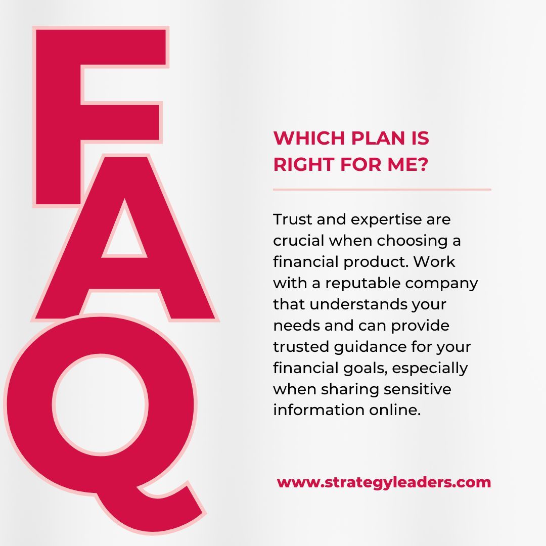 StrategyLeaders's tweet photo. Which Plan is Right for Me?

Choose financial products wisely. Trust and expertise matter. Ensure advice comes from a reputable company, especially online. Partner with a trusted advisor who understands your needs for the best financial guidance. https://t.co/9mLeJ3DYpI