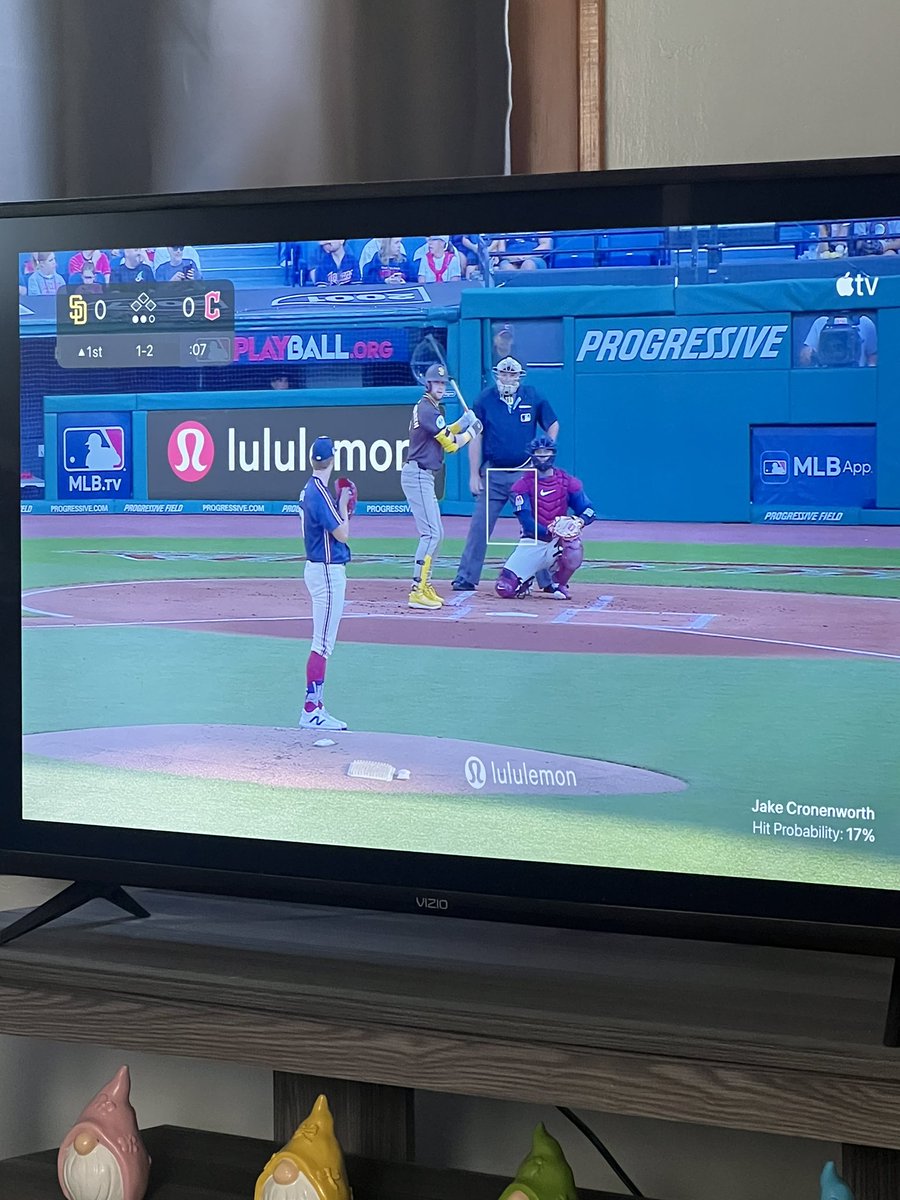 AmberCromer05's tweet photo. @CleGuardians @AppleTV My daughter is happy to see lululemon on the mound 🤣🤣 https://t.co/VLnyKF7eC0