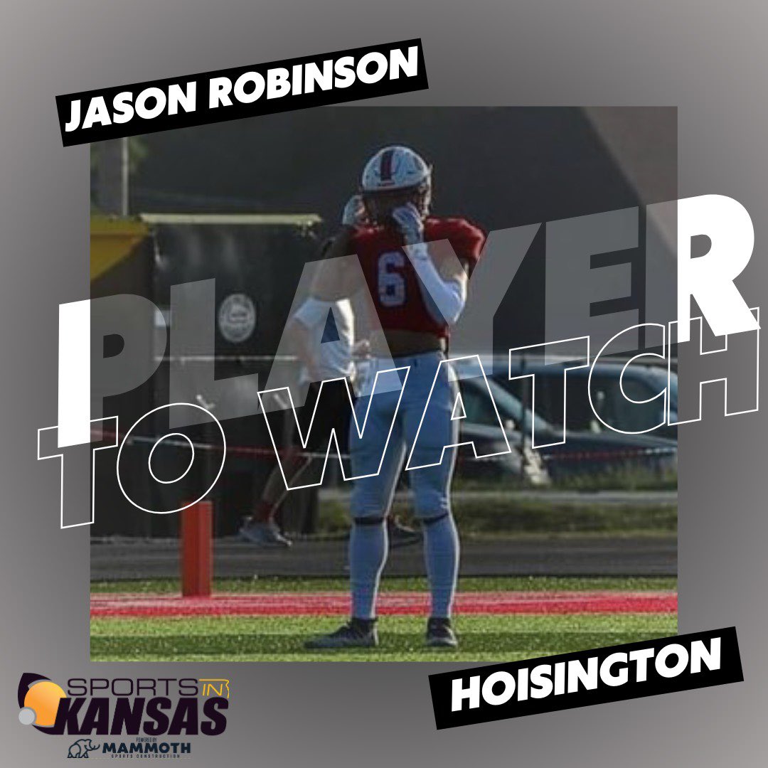 Jason Robinson, a DB out of Hoisington, is expecting a standout senior season. Robinson led the Central Kansas League last season in inceptions and was second in the state with nine INTs. He received many Sports in Kansas recognitions last season including 1st Team in 3A Defense