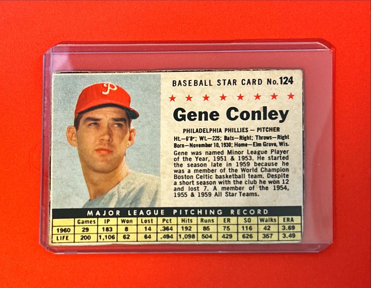 Day 136:

1961 Post Cereal #124B

Gene Conley

#phillies #baseballcards