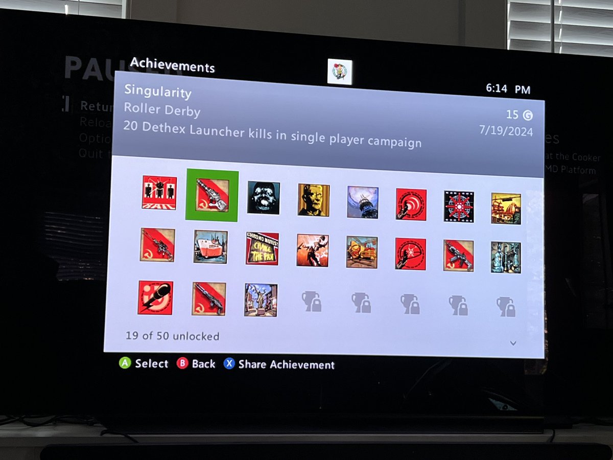 Been playing through Singularity on XBOX 360. Another game with 14 years between achievements. Feeling my gaming enjoyment peak was this generation. So many great games that hold up from this gen.