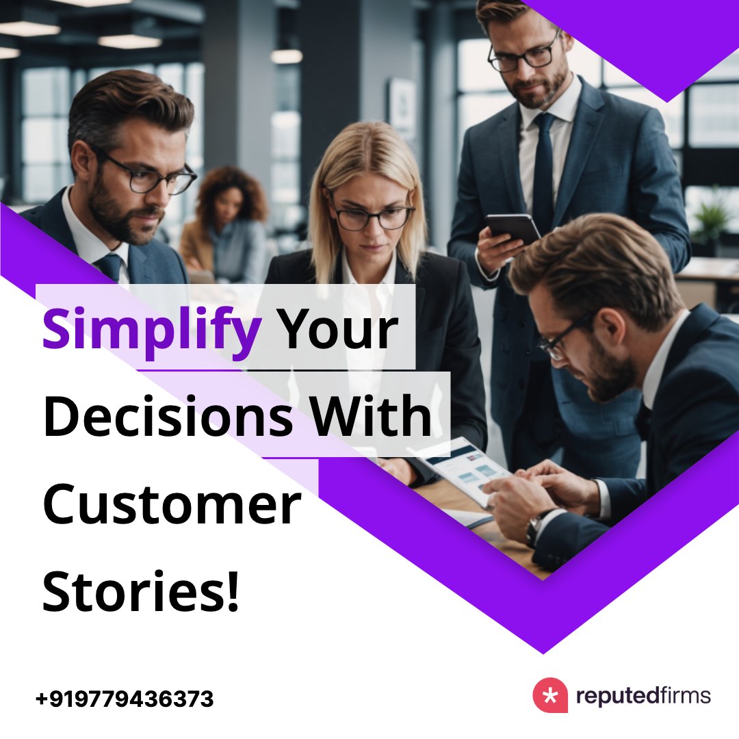 Verified customer stories simplify the decision-making process. Trust in ReputedFirms to guide you to the best-performing businesses! #CustomerStories #BusinessDecisions #VerifiedReviews #ReputedFirms
