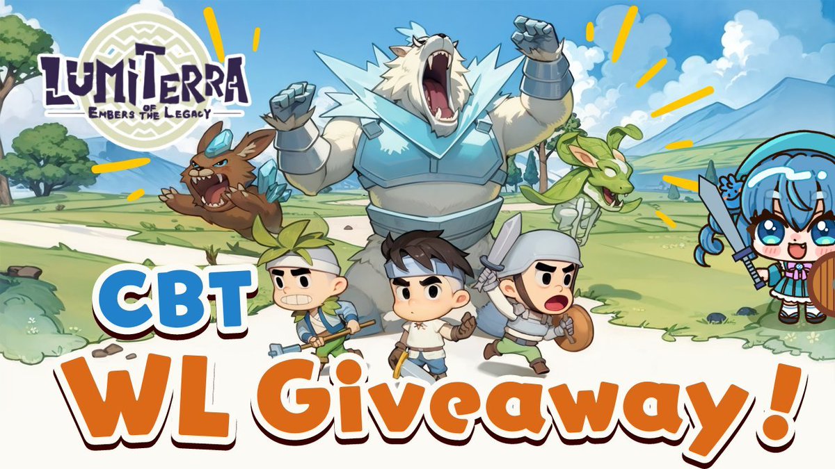 5 CBT WL GIVEAWAY!
Get a chance to play and earn in Lumiterra

Steps:
1. Like and retweet this post
2. Follow <a href="/LumiterraGame/">Lumiterra</a> and <a href="/Martinsuuuu/">Martinsuuuu.ron</a> 
3. Tag 3 friends with your Ronin address (NO RNS)

Winners will be drawn in the next 24H
GOODLUCK!