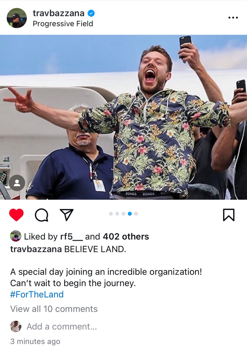 Travis Bazzana posted a photo of Matthew Dellavedova in his Instagram carousel from his signing day in Cleveland. 
 
Gets us 📈📈 #ForTheLand