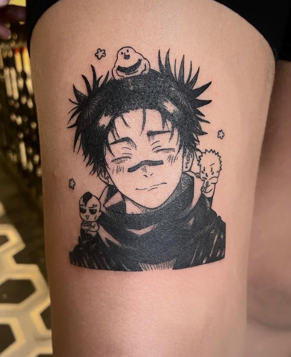 AnimeePost's tweet photo. This Jujutsu Kaisen tattoo 🥺 https://t.co/Nv3zpvP3JF