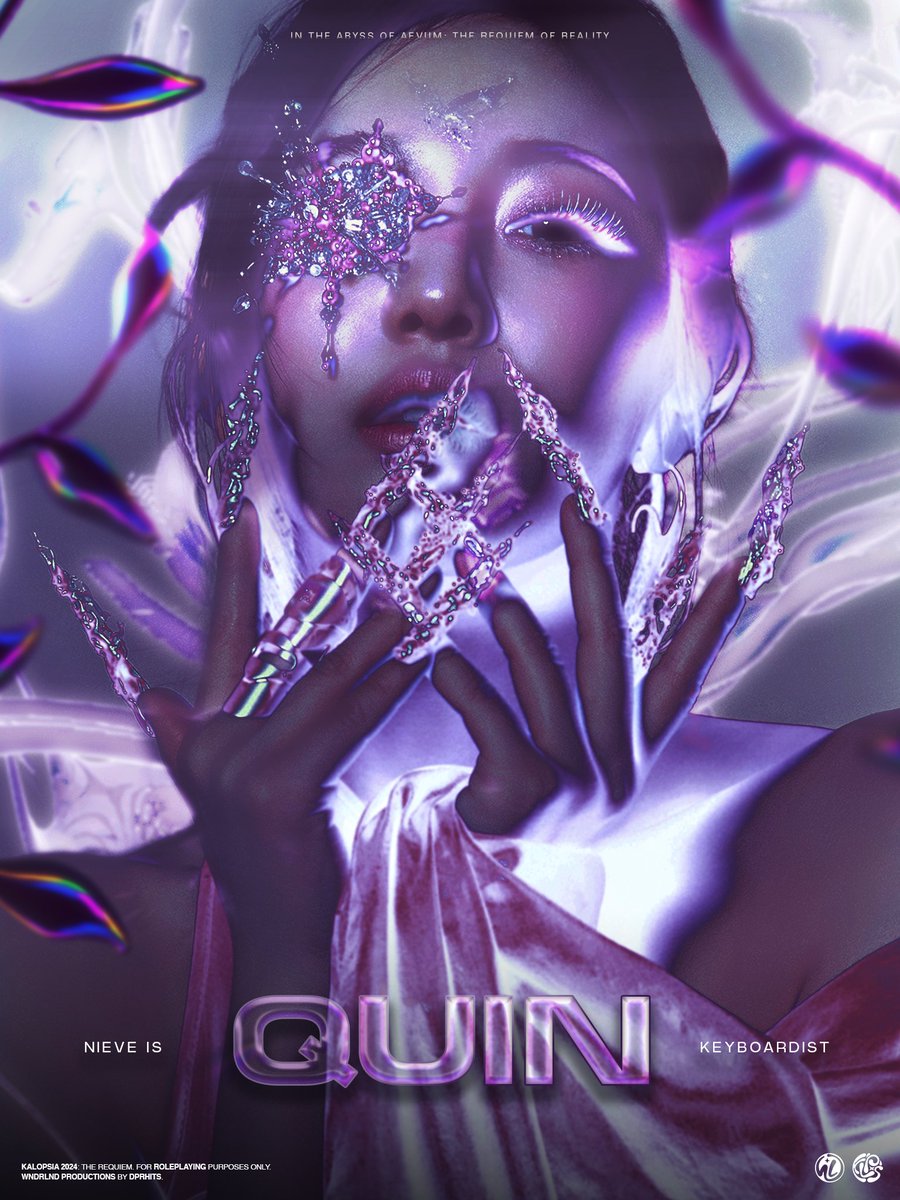 ㅤ
ㅤ
❪   𝓣he 𝓡equiem   ❫  
KALOPSIA : The Rebrand

Member Teaser Poster
✦  QUIN.⠀   is   NIEVE
KEYBOARDIST

#KALOPSIA 
#QUIN #NIEVE
#THE_REQUIEM
ㅤ
ㅤ