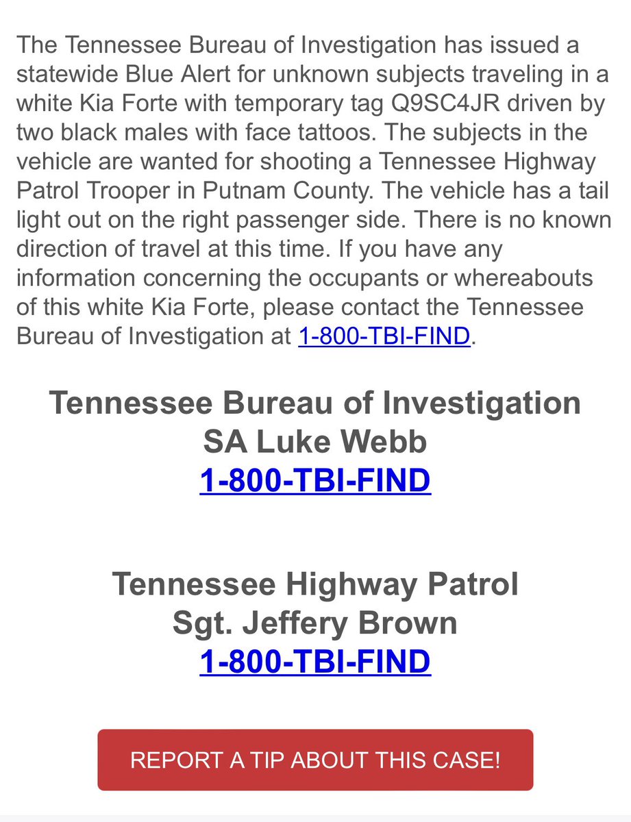 TennesseeEMA's tweet photo. Please access information on the recent Public Safety Alert here: https://t.co/ajSOYjKn6T https://t.co/v2KJNF5q8c