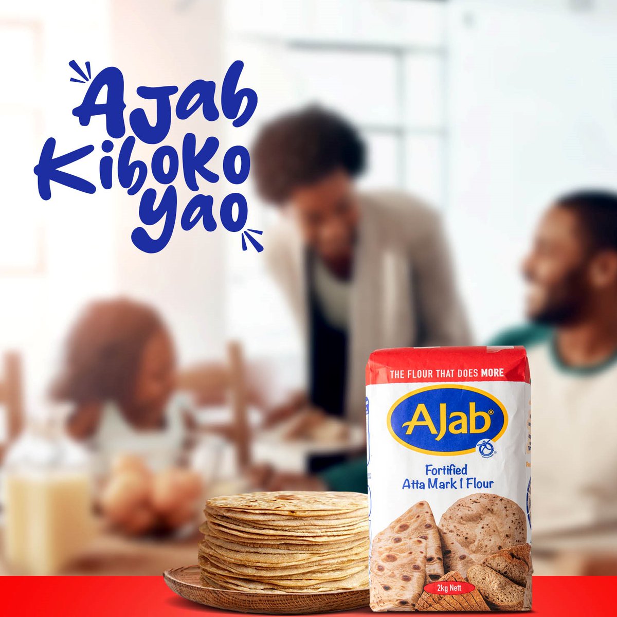 Furahia chapati laini, nyororo na tamu wa Ajab. Jitengenezee chapati kamili kwa kutumia unga wetu bora! 
Tuambie, what’s your favorite dish to eat with chapatti?

#LadhaAjabBeiAjab #AjabKenyasBestFlour
#AjabFlour #Ajab