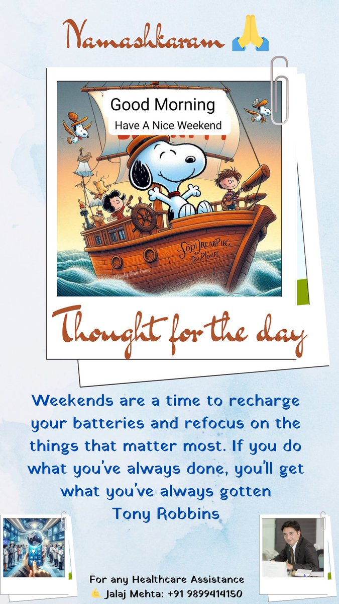Weekends are a time to recharge your batteries and refocus on the things that matter most. If you do what you've always done, you'll get what you've always gotten

Tony Robbins