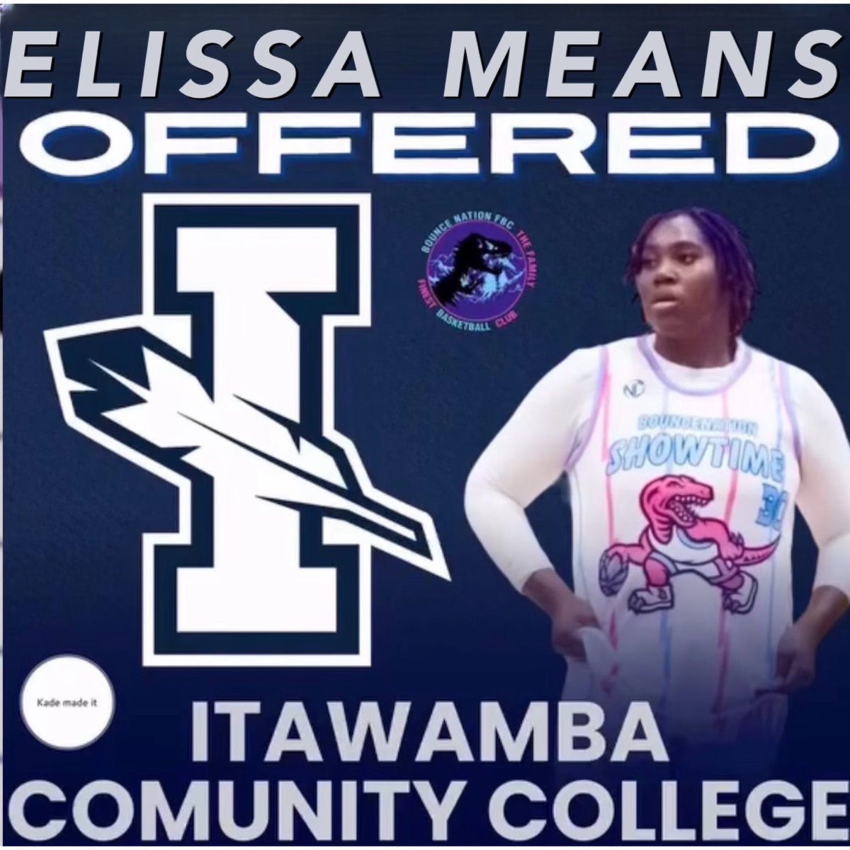 theonlylis's tweet photo. really excited and blessed to receive a offer from @ItawambaCC , thank you for the opportunity! https://t.co/q6c1V8lgXI