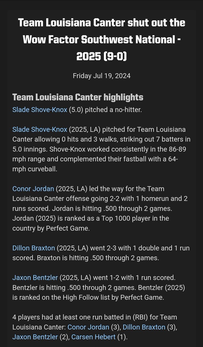Team Louisiana Baseball tweet media