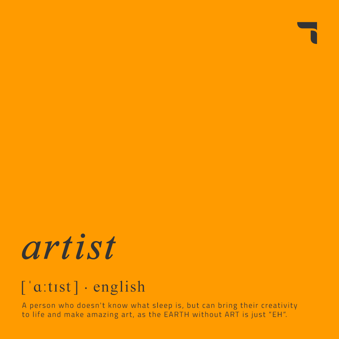htk_academy's tweet photo. artist [ˈɑːtɪst] • english
A person who doesn't know what sleep is, but can bring their creativity to life and make amazing art, as the EARTH without ART is just “EH“. https://t.co/TXJMaEzLAg