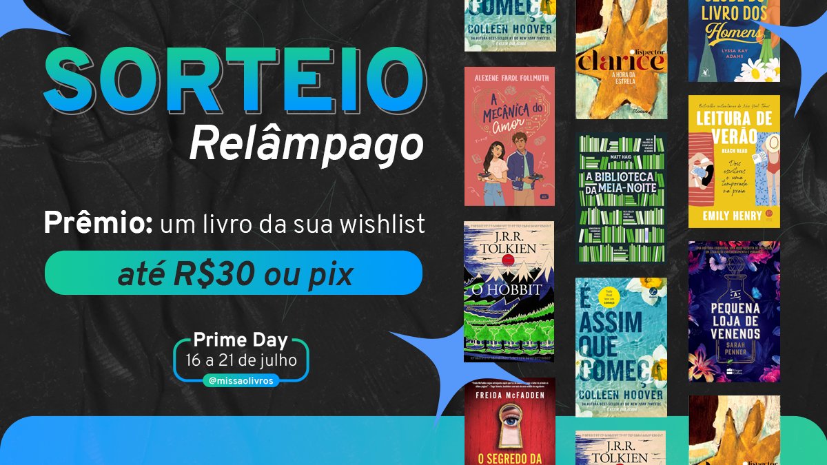 🚨⚡️SORTEIO RELÂMPAGO⚡️🚨

📚 Prêmio: um livro da sua wishlist até R$ 30 ou pix

Regras:
👉 Seguir <a href="/missaolivros/">Missão Livros Baratos 🕵📚</a>
👉 Dar RT nesse post + RT no post abaixo
👉 Entrar no Telegram t.me/missaolivrosba…

Resultado: 21/07 às 21h

#AmazonPrimeDay #Sorteiolivros #Sorteio #livros