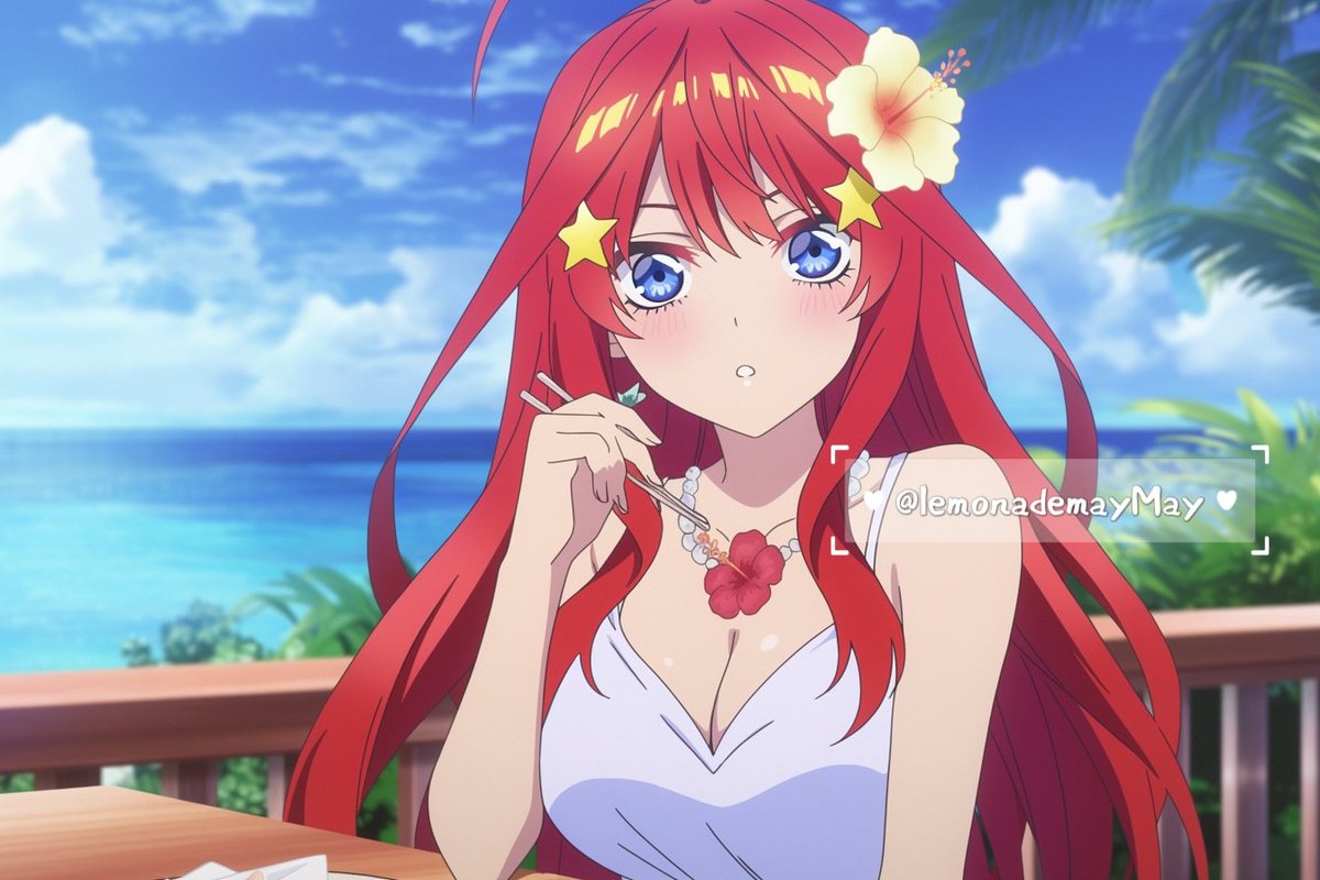 AnneLuvelia's tweet photo. ハワイでもぐもぐ五月ちゃん🩷 ̖́-
#五等分の花嫁
#中野五月 https://t.co/UFrlZE2K1E