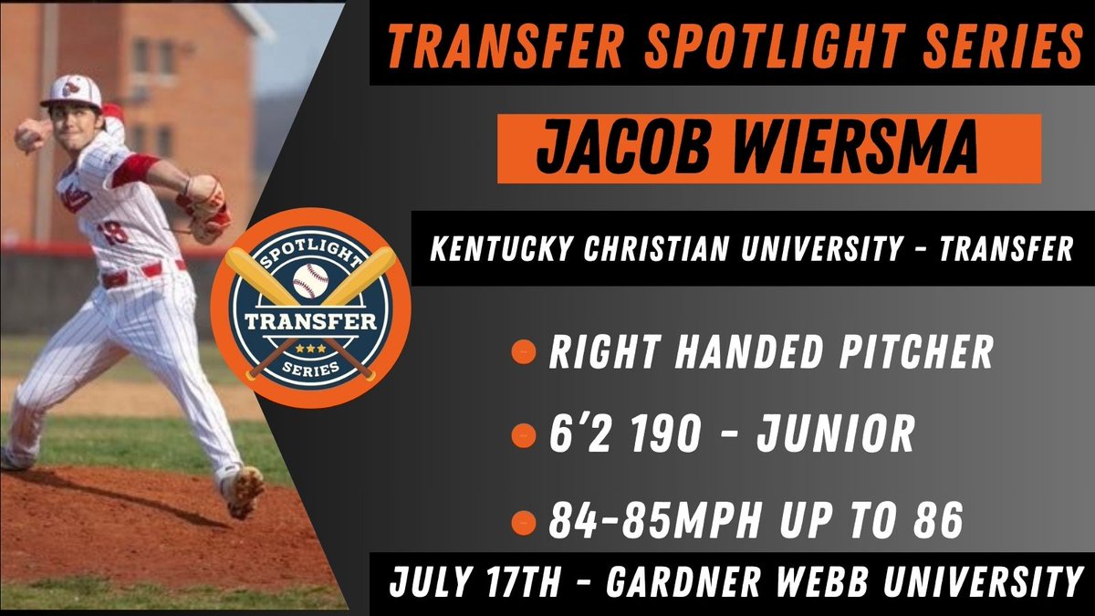 Jacob Wiersma RHP Transfer from Kentucky Christian University, FB 84-85 up to 86. He had good movement on his pitches, had the ability to hit spots, def a guy that will work hard and do what is asked of him! Young man can pitch, sign him!

Interested contact <a href="/jwiersma11/">Jacob Wiersma</a> or DM me!