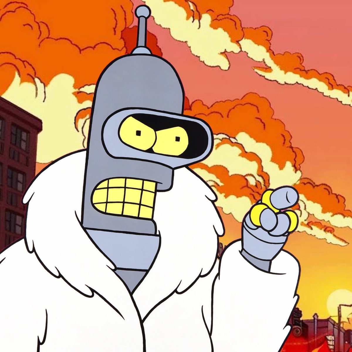 BrilliantSicil1's tweet image. When Ai becomes self aware… #gameover #manvsmachine #futurama #bender