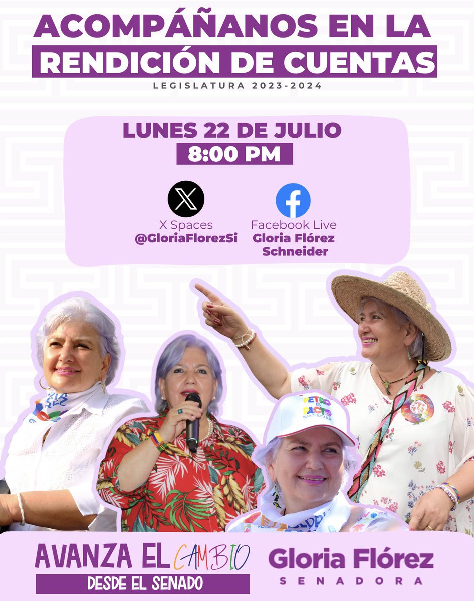 Gloria Flórez Senadora tweet media