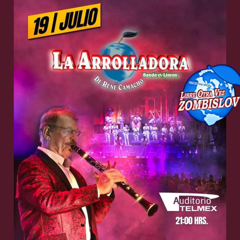 RlYulissa's tweet photo. 🔊 HOY VIERNES 1️⃣9️⃣ DE JULIO
 La  A R R O L L A D O R A
Banda El Limón de Don René Camacho 🕺🏻💚🍋 se presenta en:
 AUDITORIO TELMEX,  GUADALAJARA, JALISCO. 🇲🇽 📍🌏  

Presentando Su Tour:
♦️"AQUÍ HAY PARA LLEVAR" 🕺🏻✨🍋
#Arrolladora 🤤❤️ 
#ZombisLOV 🍋 💚 
#SomosArrollaFans ✋🏻🍋 https://t.co/QL4Zhzbz1F