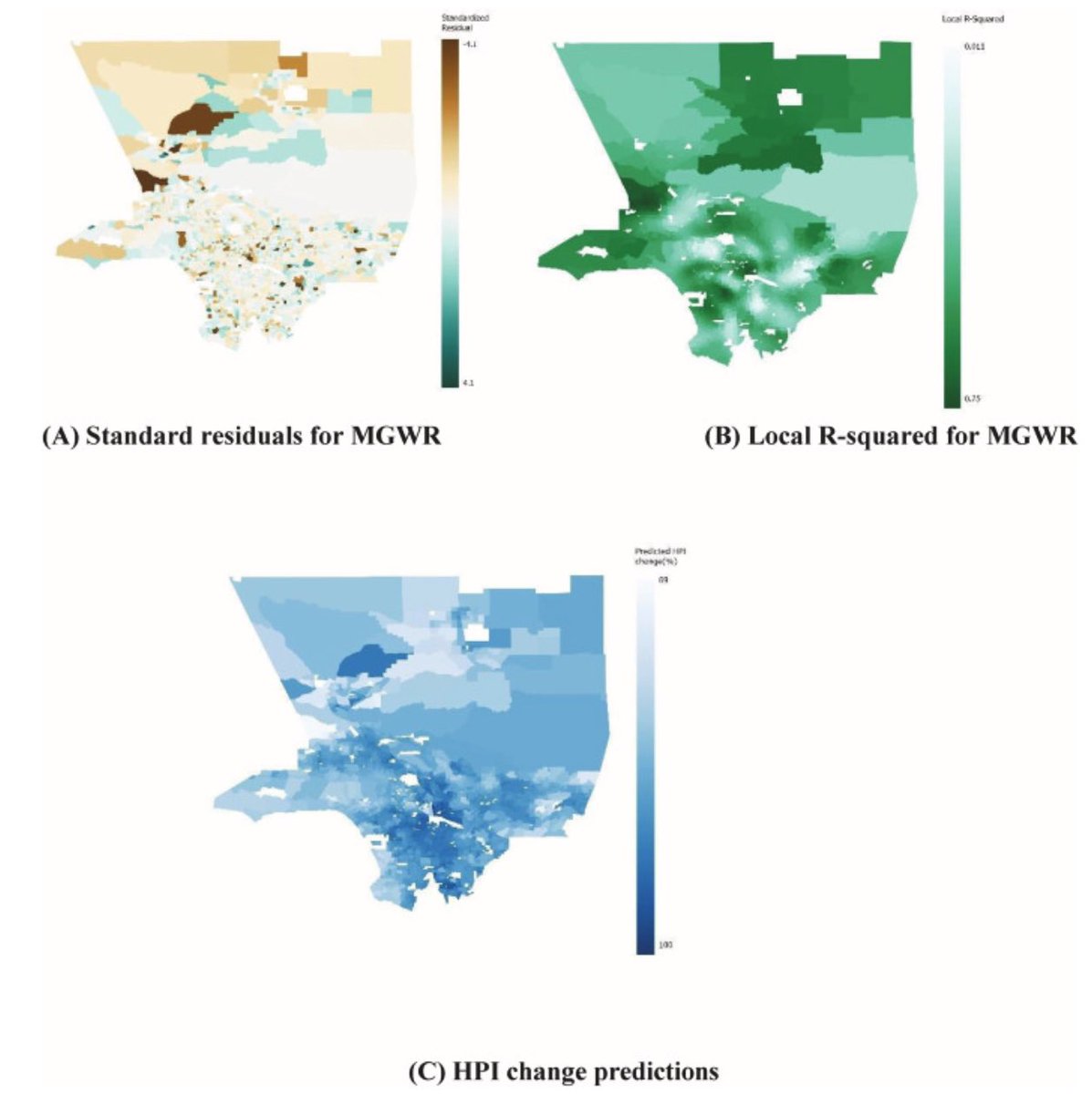 AvipsaRoy's tweet photo. #Newpaper on understanding housing price appreciation using #explainableAI (#XAI) and #MGWR Here's the link: https://t.co/7YjM1mi1WH https://t.co/7Ibt1pKYth