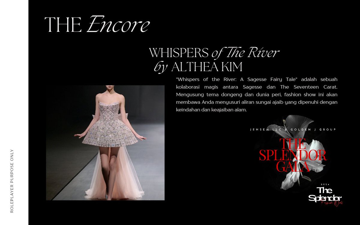 SIGGNORITA's tweet image. ㅤ 
ㅤ
A parade of the magical creations..
𝐖𝐡𝐢𝐬𝐩𝐞𝐫𝐬 𝐨𝐟 𝐓𝐡𝐞 𝐑𝐢𝐯𝐞𝐫 𝐄𝐧𝐜𝐨𝐫𝐞
#TheSplendorGala2024 
ㅤ
ㅤ