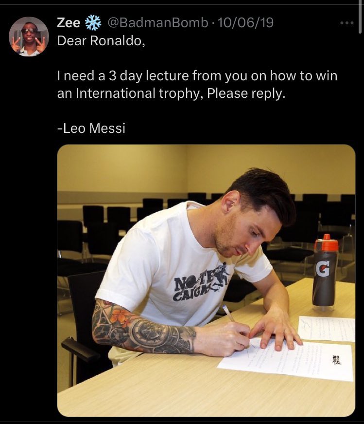 Context Ronaldo tweet media