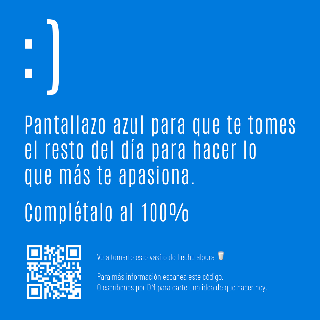 alpuraoficial's tweet image. Día libre para aprovecharlo viviendo tus pasiones con alpura. 😍💙

#PuraPasiónPorLaLeche #PuraPasiónPorLaVida
#PantallaAzul #ApagónTecnológico