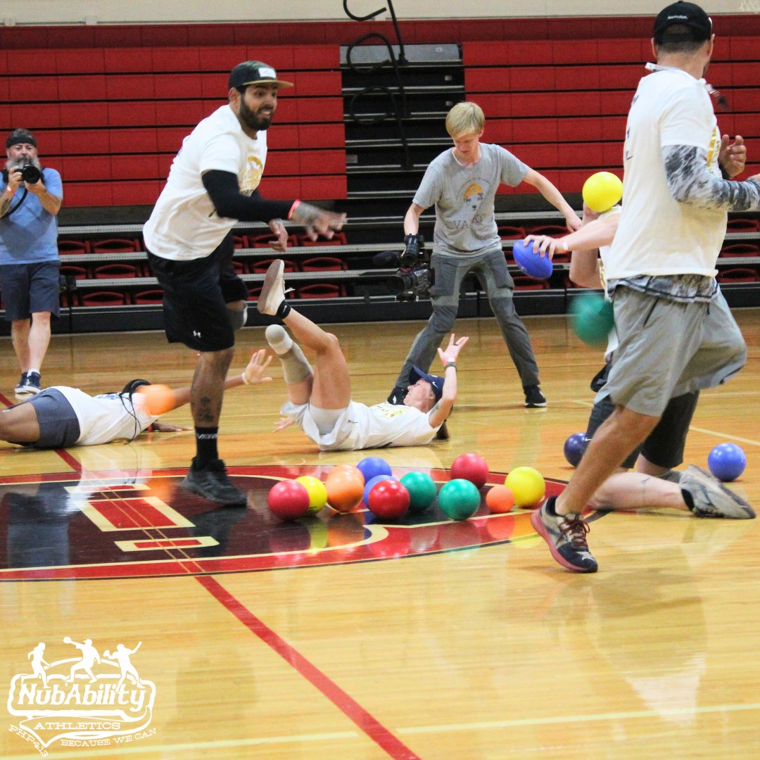 NubAbility's tweet photo. We're closing out our look at day two of #NubCamp2024 with two of our favorite events - Dodge Ball and Shoe Tying.
#DONTNEED2!
#adaptive #GoldbloodedChampion #sports #Athletics #limbdifferent https://t.co/gdPtf4FEvt