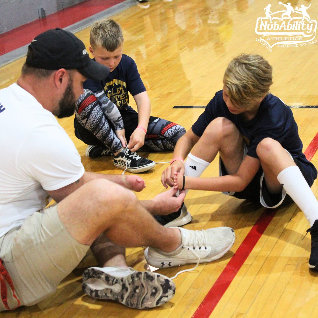 NubAbility's tweet photo. We're closing out our look at day two of #NubCamp2024 with two of our favorite events - Dodge Ball and Shoe Tying.
#DONTNEED2!
#adaptive #GoldbloodedChampion #sports #Athletics #limbdifferent https://t.co/gdPtf4FEvt