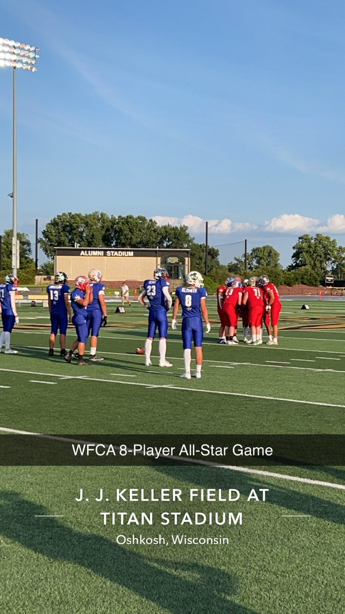 <a href="/OaksFootball/">Oakfield Football</a> is well-represented in the 2024 WFCA 8-Player All-Star Game at Titan Stadium. <a href="/TreMarchenkuski/">Treyden Marchenkuski</a> <a href="/BaileySchepp/">Bailey Schepp</a> <a href="/HunterSabel/">Hunter Sabel</a>