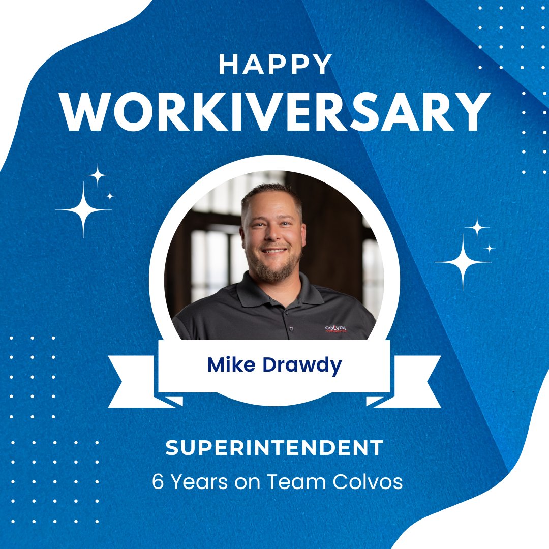 Celebrating another Colvos workiversary for our Superintendent, Mike Drawdy!

Mike, thank you for your dedication and leadership in the field. We appreciate your hard work for #TeamColvos