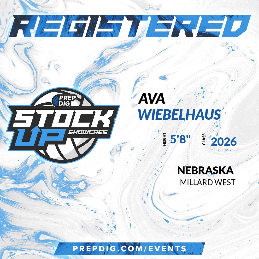 PrepDig's tweet photo. Welcome Class of 2026 Ava Wiebelhaus (@avawiebelhaus) of Millard West to the @PrepDig_NE Showcase on July 21st @ The Volleyball Academy.
π₯π #PDStockUp ππ₯
More info! π https://t.co/l2S7oUoi7R https://t.co/lMW9JJSo4U