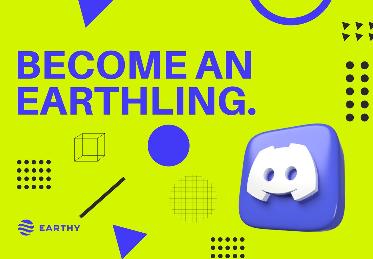 Join the Earthy Discord | Meet the Earthy Team 🌎🚨

Things are moving quickly, so it's crucial to stay up to date. Head over to our "meet-the-team" channel to learn more about the brilliant minds behind a world-changing project.

Become an Earthling 👇 
discord.gg/earthy