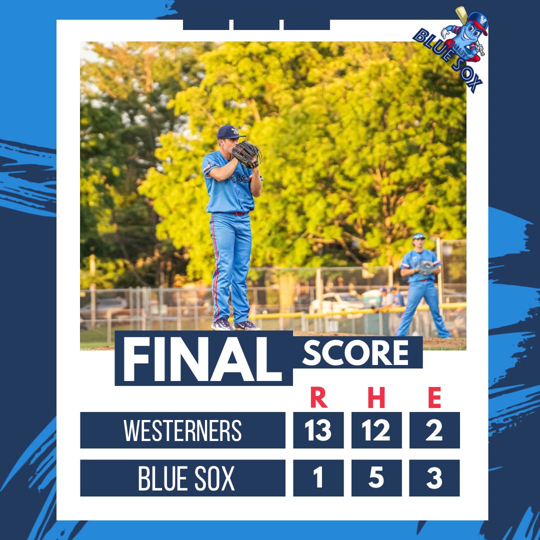 ValleyBlueSox's tweet image. Final Score:

Come #PacktheMack tomorrow at 6:35PM as we take on @BristolBluesCT 

Broadcast will be on ESPN.com