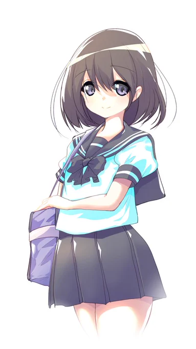 今日はオリジナル制服少女 こういうオーソドックスなのもいいですね #創作 #オリジナル