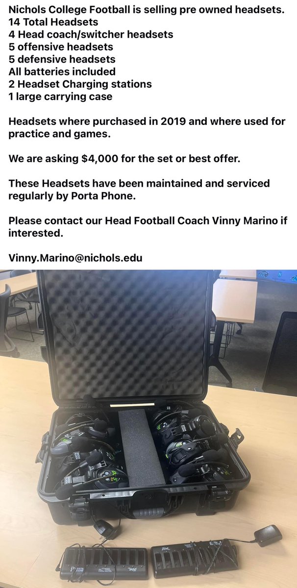 <a href="/CPLFCA/">Chicago Public League Football Coaches Association</a> Membership:

@NicholsCFB is selling some used headsets for a reasonable price.  Check them out….

<a href="/CPLAthletics/">Chicago Public League Athletics</a>

<a href="/IHSFCA1/">IHSFCA</a>
<a href="/WeAreAFCA/">AFCA</a>
<a href="/NCMFC1/">National Coalition of Minority Football Coaches</a>

<a href="/EDGYTIM/">Timothy “EDGYTIM” OHalloran</a>
<a href="/mikeclarkpreps/">MikeClarkPreps</a>
<a href="/DeepDishFB/">DEEP DISH FOOTBALL</a>

<a href="/Margoyis72/">MARTIN QUIROGA/Coach Q</a>