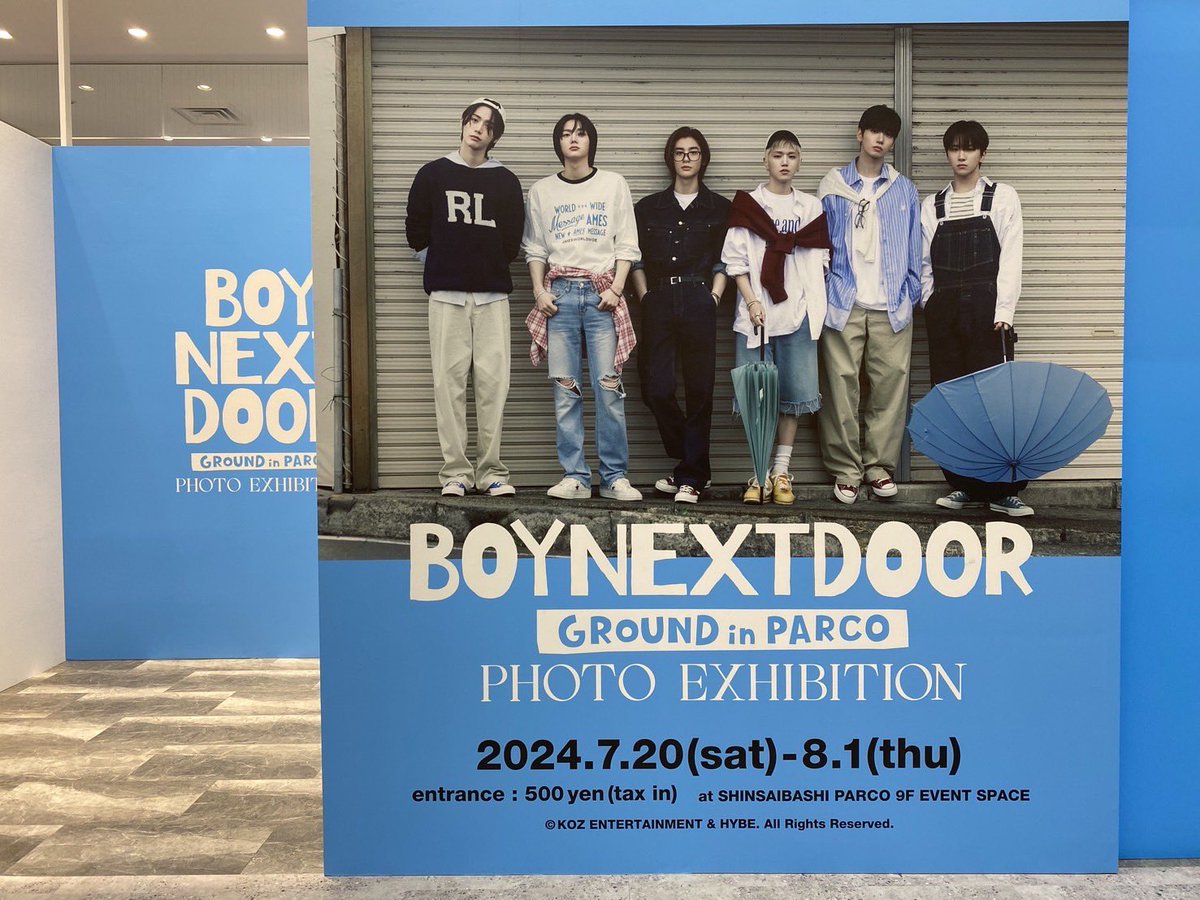 parco_shinsai's tweet photo. #BOYNEXTDOOR 国内初開催の写真展
心斎橋巡回がいよいよ本日OPEN！

ONEDOORの皆様のご来場お待ちしております！

これまでの活動を振り返る様々な写真や、『AND,』特別デザインの Photomatic、写真展のために撮り下ろしたメンバーセルカなど、見どころたくさん！ https://t.co/ZG6ZOZzJXU