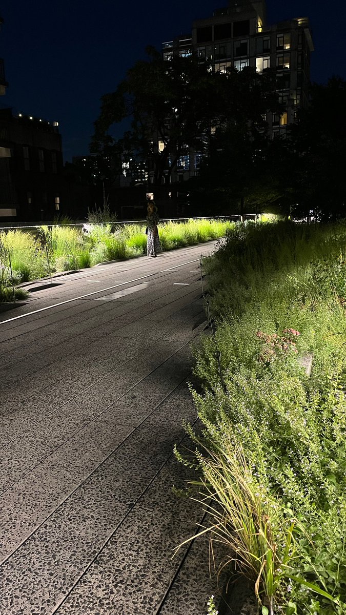 Friday nights on the <a href="/highlinenyc/">The High Line</a> in NYC. #MakeYourLifeEntertaining #DownloadMYLE MYLE.com #nightwalks #TGIF #BigApple #FREEThingsToDoNYC