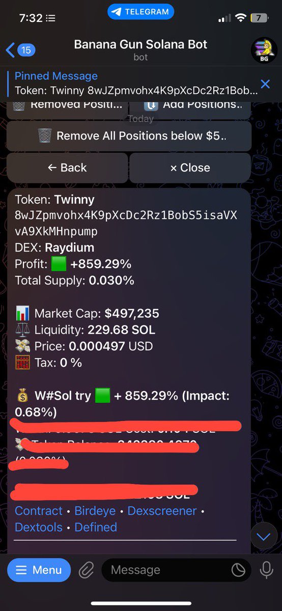 triplecrownfi's tweet photo. Testing @bananagun for sol today loving it!! #SOL #solana #Crypto #cryptocurrency https://t.co/F5fvboMv1d