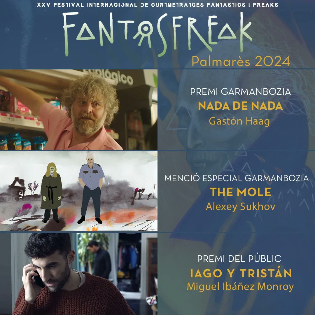 Fantosfreak's tweet photo. 🏆Palmarés del XXV Fantosfreak🏆
•
Felicitats a tots els curts premiats! https://t.co/mQBXJyjuRO