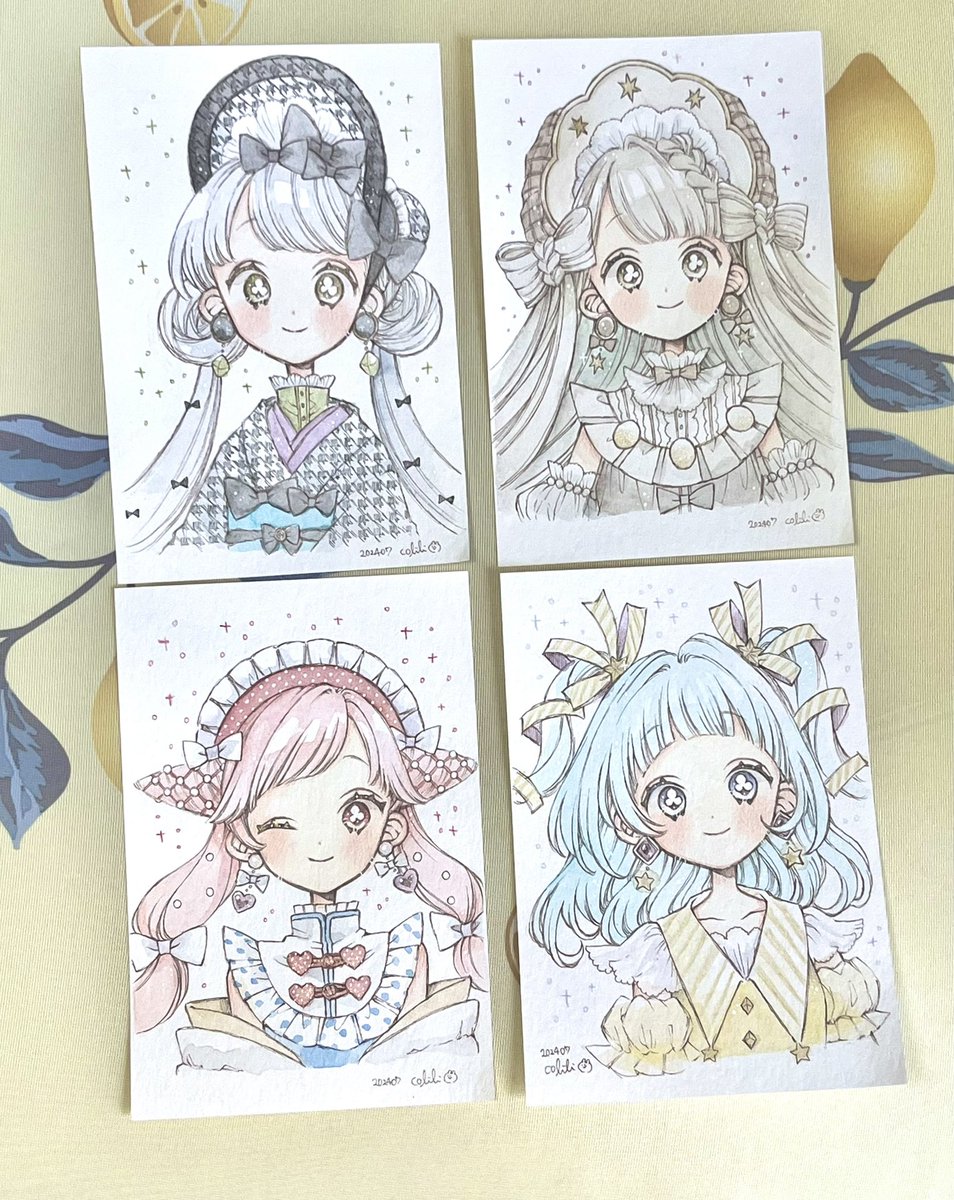 この後通販するドローイングです🎀
