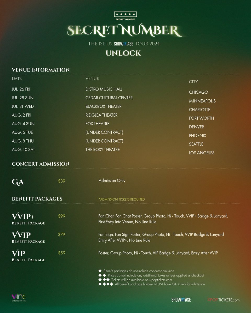 nugupromoter's tweet photo. SECRET NUMBER’s 1st US Tour ‘UNLOCK’ starts in 1 week https://t.co/9RMkYzSUgN